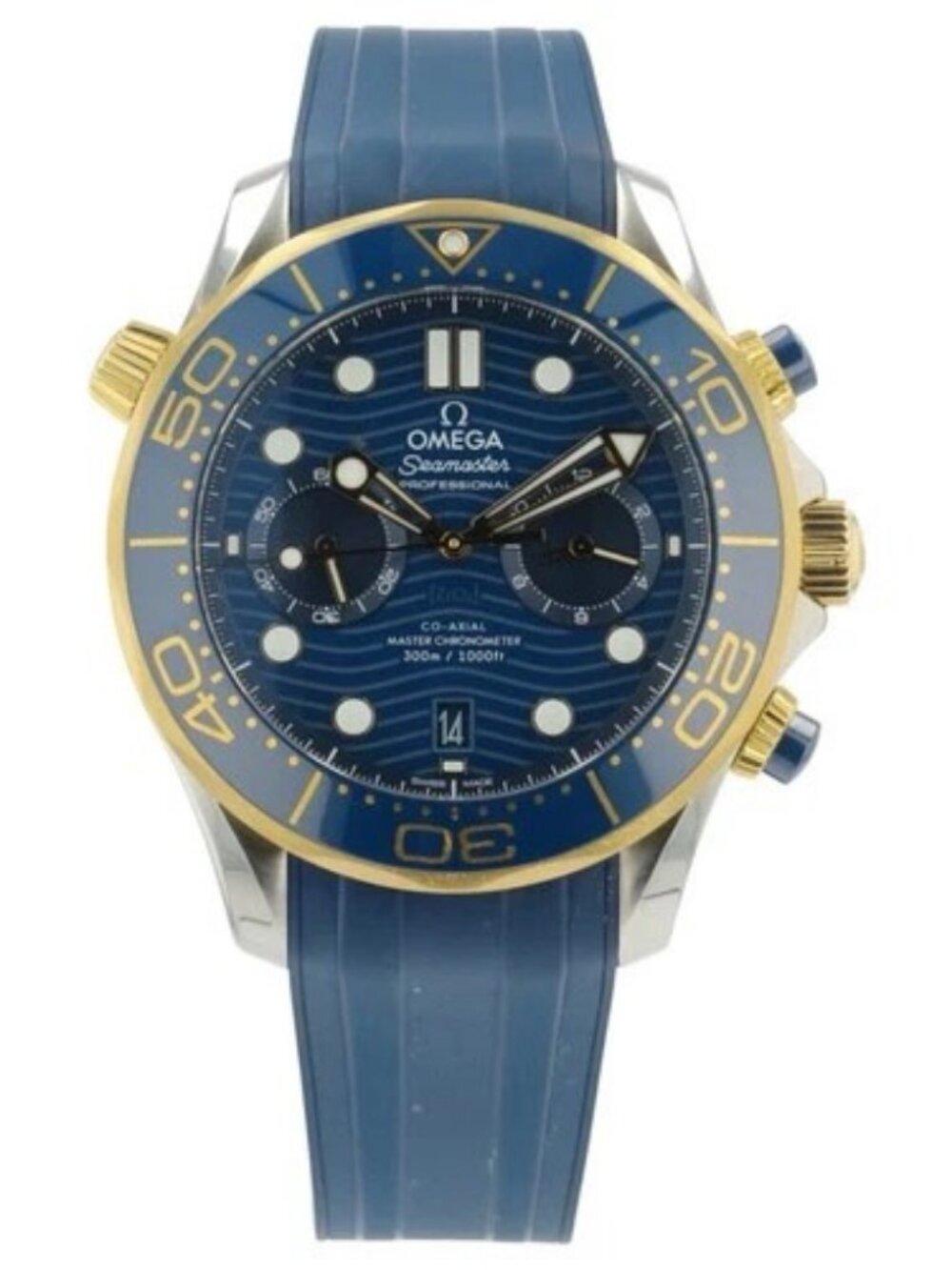 Omega Seamaster Diver Gold & Steel Blue Dial 44mm Automatic 210.22.44.51.03.001